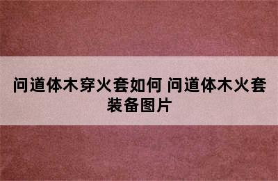 问道体木穿火套如何 问道体木火套装备图片